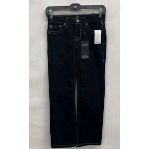 True Religion Billy Relaxed Bootcut Jeans Women's Size 8 Dark Wash NWT Contrast